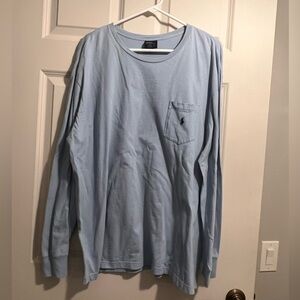 POLO BY RALPH LAUREN LONG SLEEVE BLUE MENS CREW NECK SHIRT